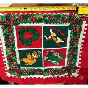 Vintage Christmas Hankerchief, Scarf, Do